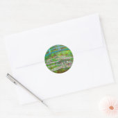 Monet Japanse brug en waterlilies Ronde Sticker (Envelop)