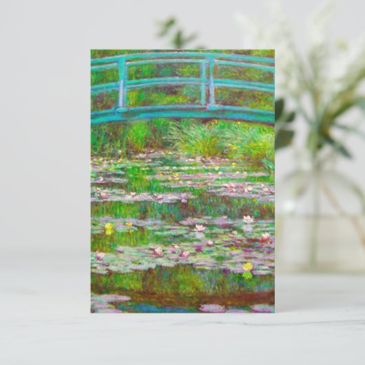 Monet Japanse brug en waterlilies RSVP Kaartje (Staand voorkant)