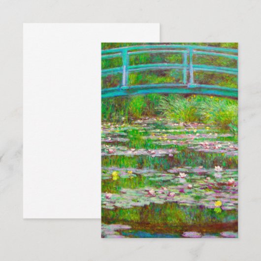 Monet Japanse brug en waterlilies RSVP Kaartje (Voorkant / Achterkant)