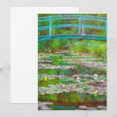 Monet Japanse brug en waterlilies Save The Date (Voorkant / Achterkant)