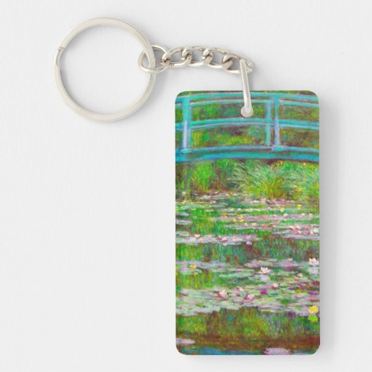 Monet Japanse brug en waterlilies Sleutelhanger (Voorkant)