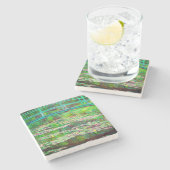 Monet Japanse brug en waterlilies Stenen Onderzetter (Zijkant)