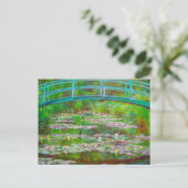 Monet Japanse brug en waterlilies Uitnodiging Briefkaart (Staand voorkant)