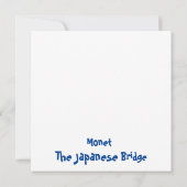 Monet Japanse Brug en Zwarte Kat Kaart (Achterkant)