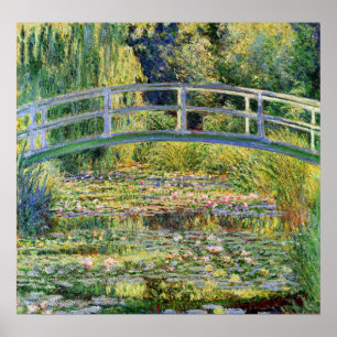 Monet Japanse brug met het Poster Water Lilies