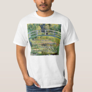 Monet Japanse brug met T-shirt met waterlilies