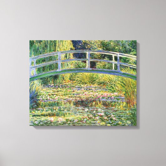 Monet Japanse Brug met Waterlelies Canvas Afdruk (Voorkant)