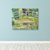 Monet Japanse Brug met Waterlelies Canvas Afdruk (Insitu (Houten vloer))