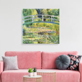 Monet Japanse Brug met Waterlelies Canvas Afdruk (Insitu (Woonkamer))