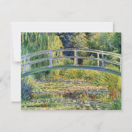 Monet Japanse brug met waterlilies-uitnodiging Kaart (Voorkant)