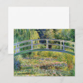 Monet Japanse brug met waterlilies-uitnodiging Kaart (Voorkant / Achterkant)
