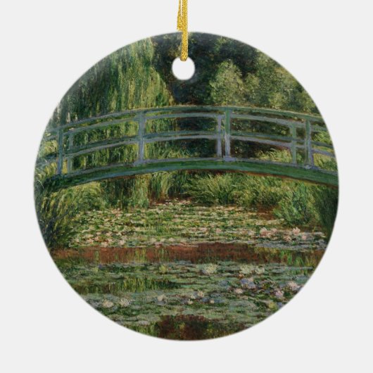 Monet Japanse voetbalbrug en de Water Lily Pool Keramisch Ornament (Achterkant)