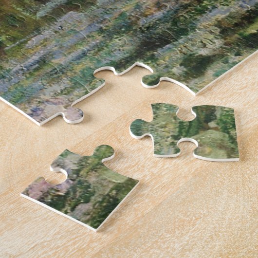 Monet Japanse voetbalbrug en de Water Lily Pool Legpuzzel (Zijkant)
