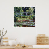 Monet Japanse voetbalbrug en de Water Lily Pool Poster (Keuken)