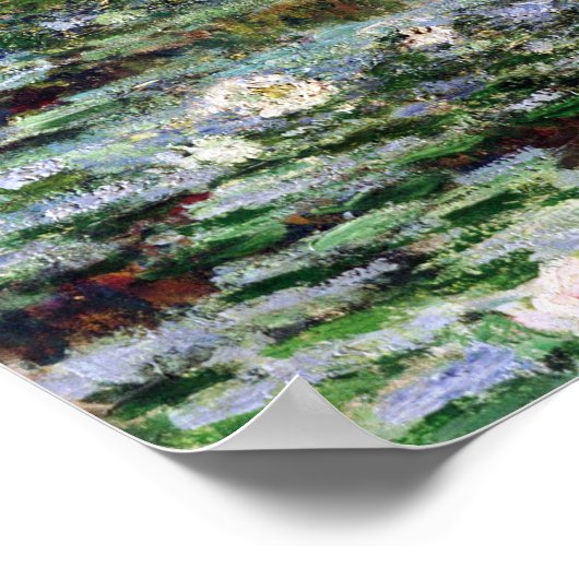 Monet Japanse voetbalbrug en de Water Lily Pool Poster (Hoek)