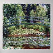 Monet Japanse voetbalbrug en de Water Lily Pool Poster (Voorkant)