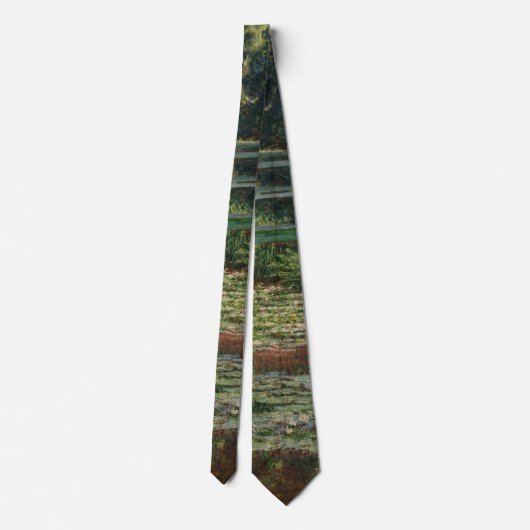 Monet Japanse voetbalbrug en de Water Lily Pool Stropdas (Achterkant)