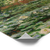 Monet - Japanse voetbalbrug en de waterLily Pool Poster (Hoek)