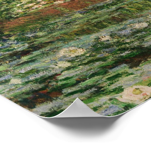 Monet - Japanse voetbalbrug en de waterLily Pool Poster (Hoek)