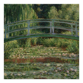 Monet Japanse voetbrug en het waterlelismeer Perfect Poster