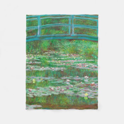Monet Japanse voetgangersbrug Fleece Deken (Voorkant)