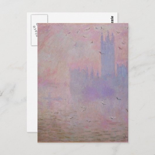 Monet - Kamers van het Parlement, Seagulls Briefkaart (Voorkant / Achterkant)