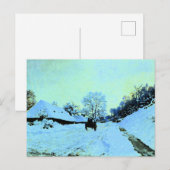 Monet - Kar op de Sneeuw Briefkaart (Voorkant / Achterkant)
