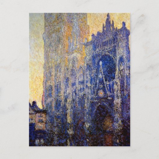 Monet - Kathedraal van Rouen, Morgen Effect Briefkaart (Voorkant)