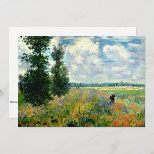 Monet - Klaprozenveld, Argenteuil (Voorkant / Achterkant)