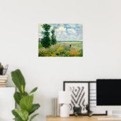 Monet - Klaprozenveld Argenteuil 1875 Poster (Thuiskantoor)