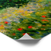 Monet - Klaprozenveld Argenteuil 1875 Poster (Hoek)