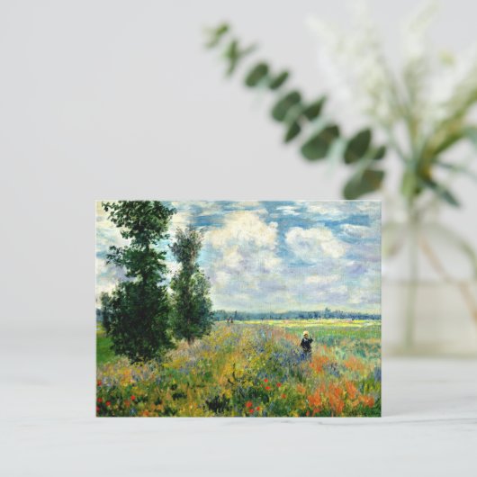 Monet - Klaprozenveld, Argenteuil Briefkaart (Staand voorkant)