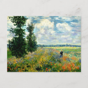 Monet - Klaprozenveld, Argenteuil Briefkaart