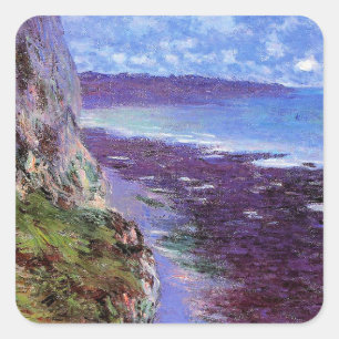 Monet - Klif bij Dieppe, Vierkante Sticker