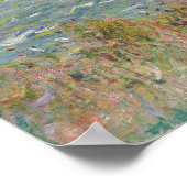 Monet - Klipwandeling bij Pourville Poster (Hoek)
