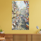 Monet Kunst, De Rue Montorgueil in Parijs Canvas Afdruk (Insitu (Woonkamer))