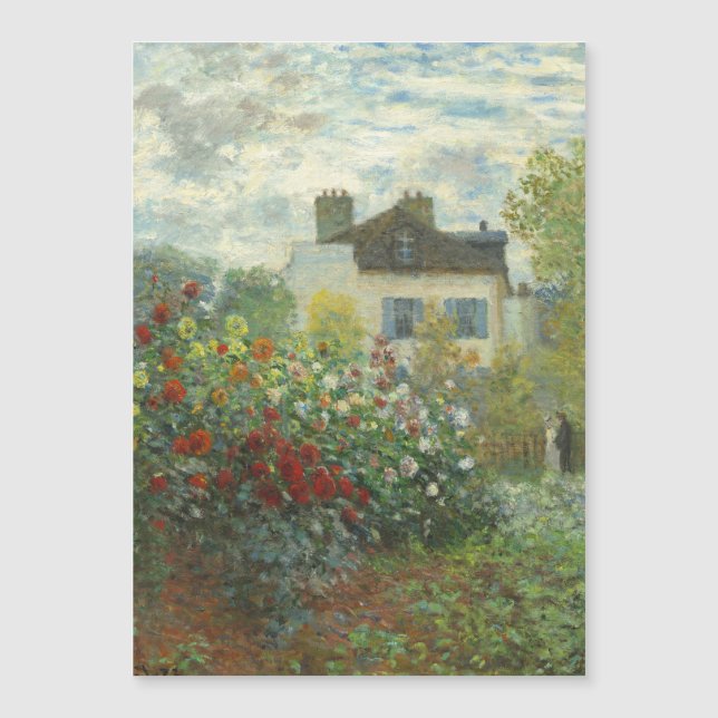 Monet Kunstenaars Tuin in Argenteuil Schilderij (Voorkant)