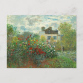 Monet Kunstenaars Tuin in Argenteuil Schilderij Briefkaart (Voorkant)