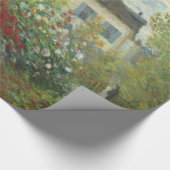 Monet Kunstenaars Tuin in Argenteuil Schilderij Cadeaupapier (Hoek)