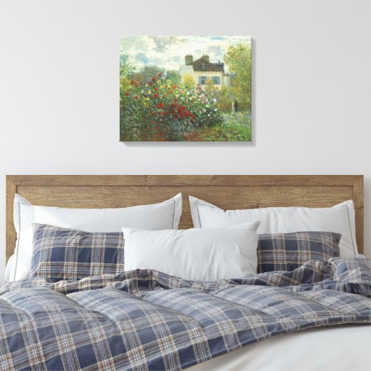 Monet Kunstenaars Tuin in Argenteuil Schilderij Canvas Afdruk (Insitu (Slaapkamer))