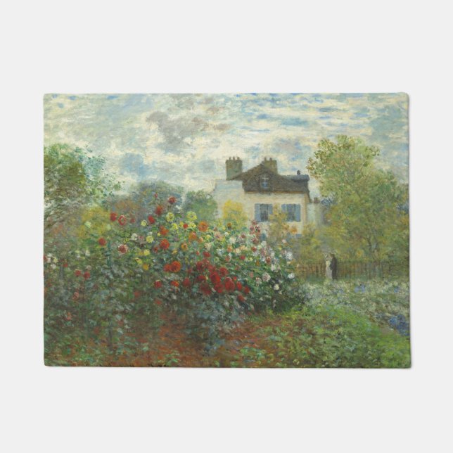 Monet Kunstenaars Tuin in Argenteuil Schilderij Deurmat (Voorkant)
