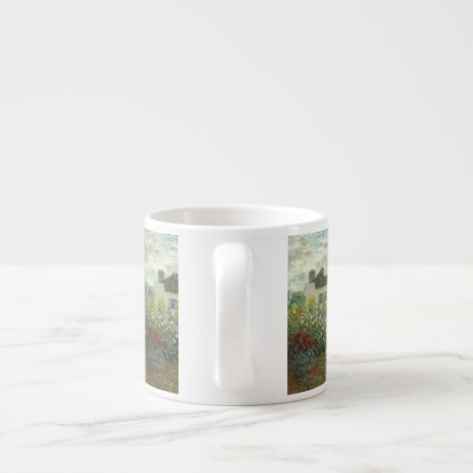 Monet Kunstenaars Tuin in Argenteuil Schilderij Espresso Kop (Achterkant)