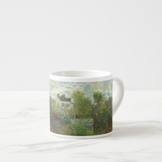 Monet Kunstenaars Tuin in Argenteuil Schilderij Espresso Kop (Voorkant rechts)