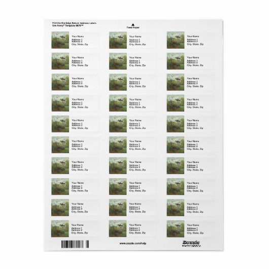 Monet Kunstenaars Tuin in Argenteuil Schilderij Etiket (Full Sheet)