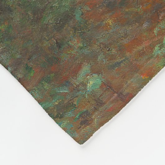 Monet Kunstenaars Tuin in Argenteuil Schilderij Fleece Deken (Hoek)