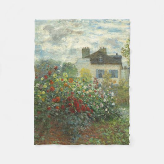 Monet Kunstenaars Tuin in Argenteuil Schilderij Fleece Deken (Voorkant)