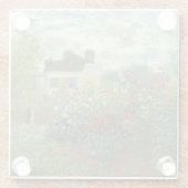 Monet Kunstenaars Tuin in Argenteuil Schilderij Glazen Onderzetter (Achterkant)