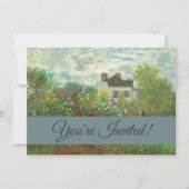 Monet Kunstenaars Tuin in Argenteuil Schilderij Kaart (Voorkant)