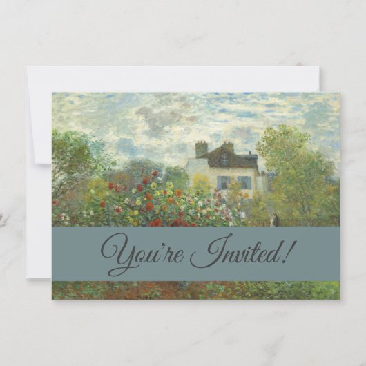 Monet Kunstenaars Tuin in Argenteuil Schilderij Kaart (Voorkant)