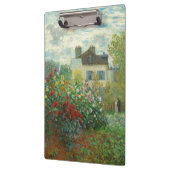 Monet Kunstenaars Tuin in Argenteuil Schilderij Klembord (Links)